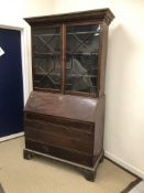 A 19th Century mahogany bureau bookcase,