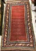 An old Kelim carpet, the central panel o