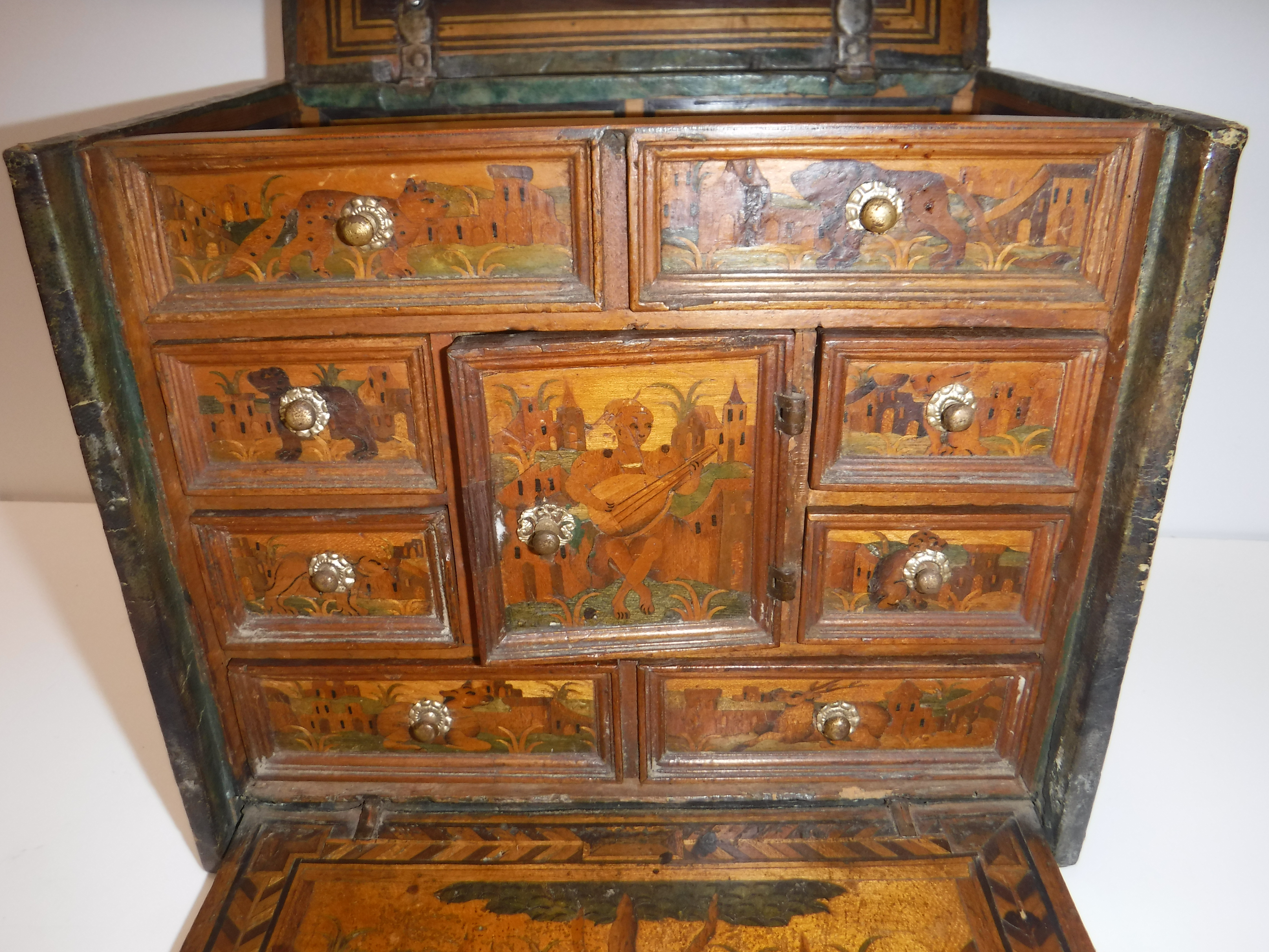 A 17th Century Augsburg table-top or tra - Image 9 of 42