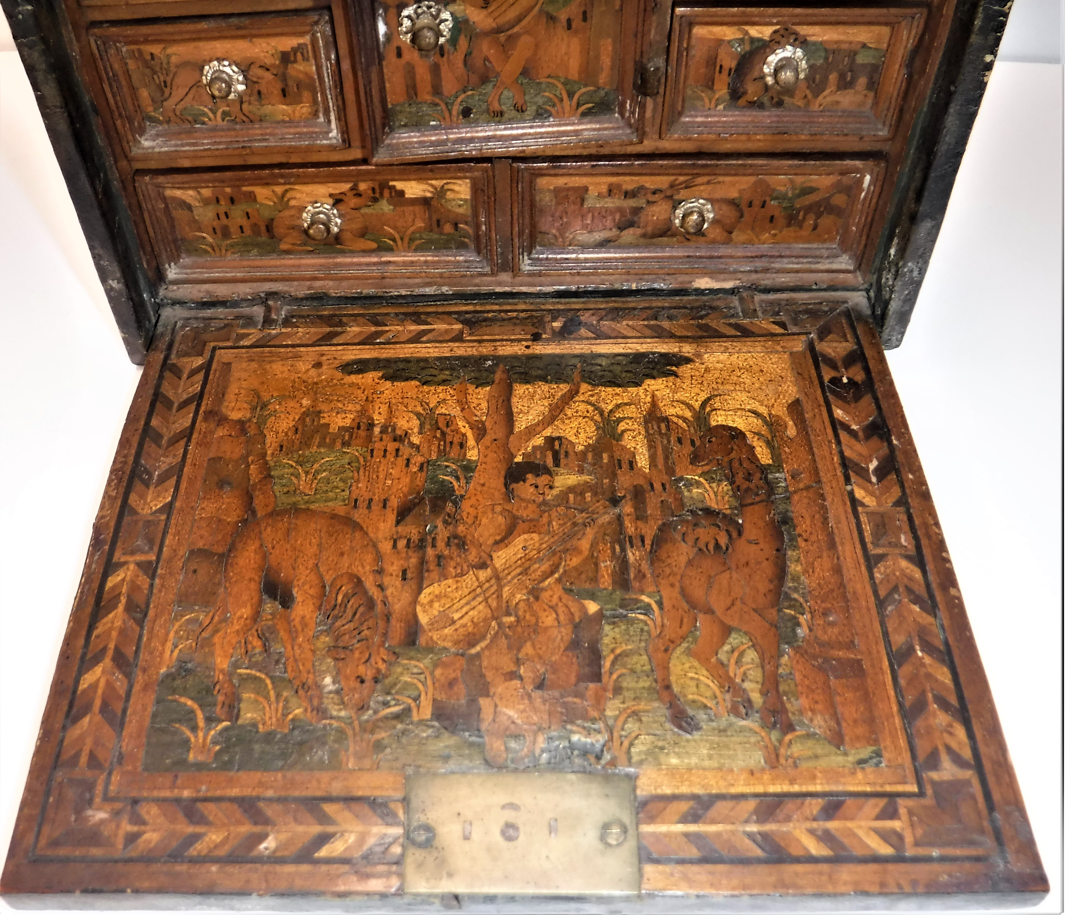 A 17th Century Augsburg table-top or tra - Image 8 of 42