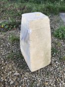 A composite stone staddle stone base