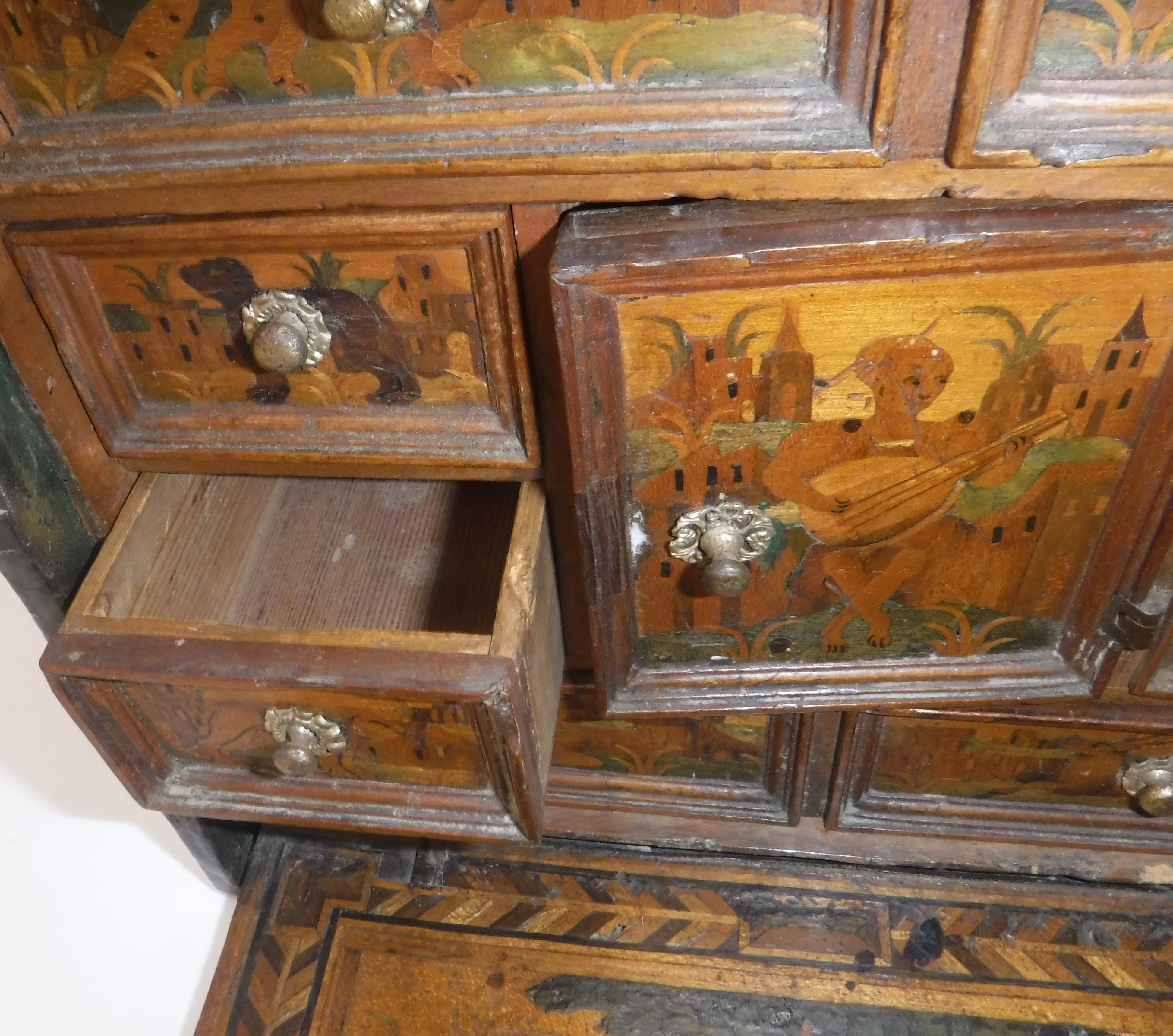 A 17th Century Augsburg table-top or tra - Image 12 of 42