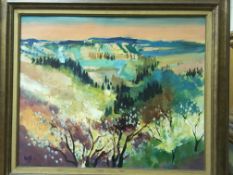 GEORGES HOSOTTE "Landscape", with blosso