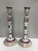 A pair of Samson table candlesticks in t