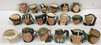 A collection of mid-size Doulton Toby ju