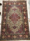 A fine Persian Isphan rug, the central p
