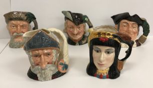 A collection of large Royal Doulton char