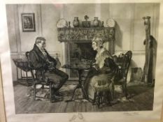 AFTER W DENDY SADLER "Study of a couple playing chess by a range",