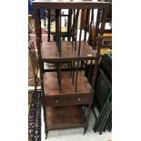 A Victorian mahogany canterbury style whatnot,