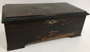 A 19th Century Swiss six air music box by Charles Ullmann with painted exterior,