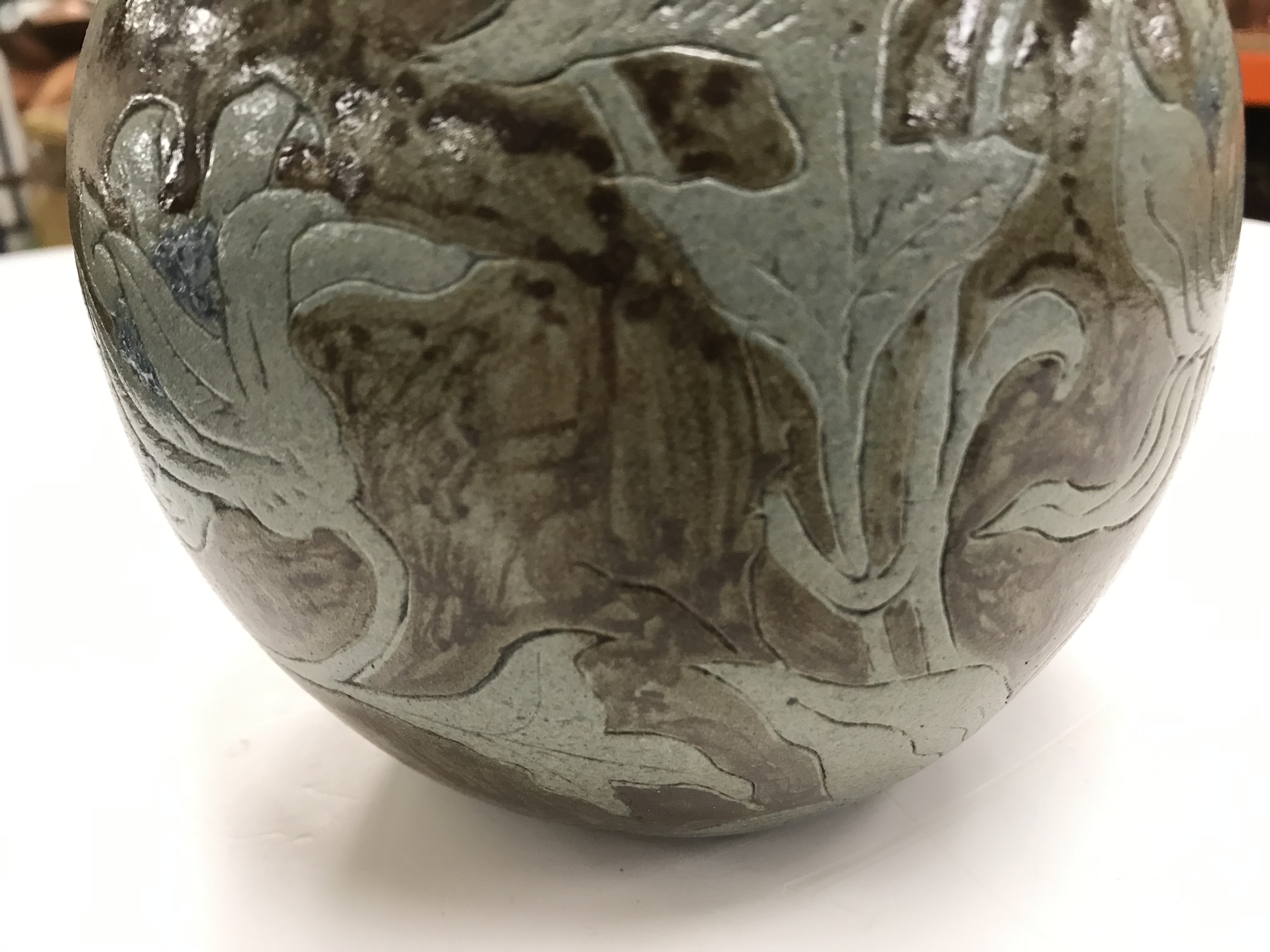 A late 19th Century Martin Brothers pottery vase with foliate decoration, - Image 19 of 24