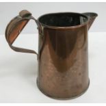 A collection of metal ware to include a brass watering can/hot water jug stamped "19JN" to base and