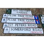 WITHDRAWN A collection of five Cotswold District Council street signs comprising "Old Rectory