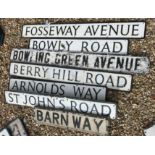 WITHDRAWN A collection of seven Cotswold District Council street signs, mainly from Cirencester,