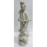 A Chinese blanc de chine figure of Guan Yin,