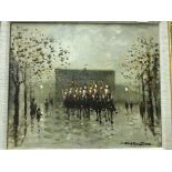 D STOCKTON-SMITH "Horse Guards in front of Buckingham Palace", oil on canvas, signed lower right,