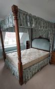 A Victorian mahogany full tester double bedstead,