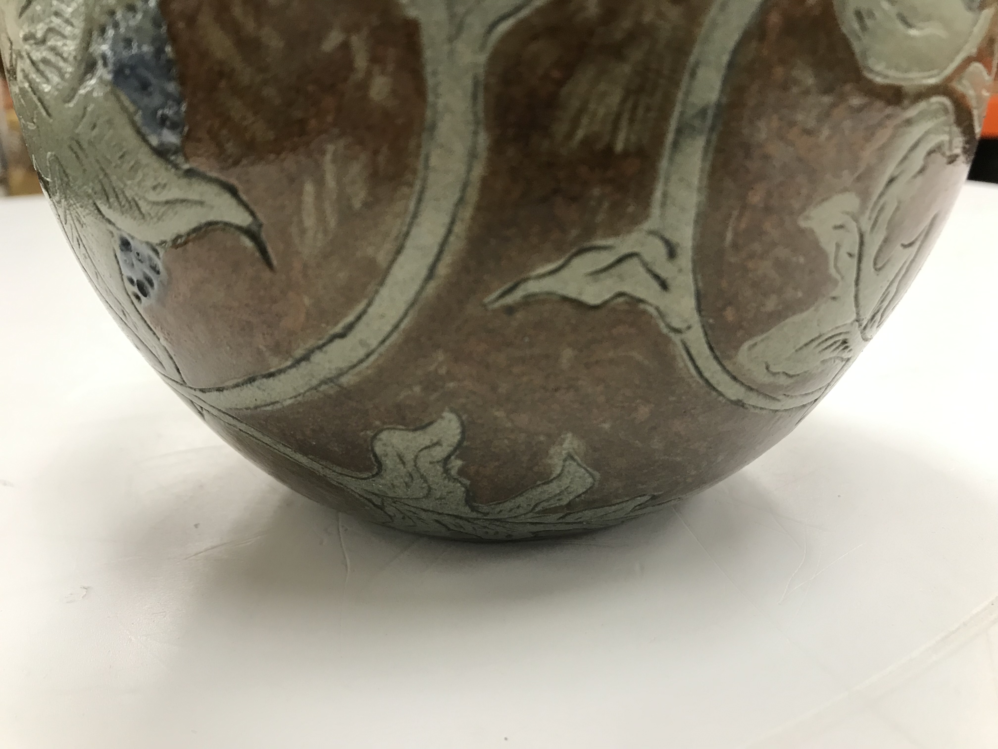 A late 19th Century Martin Brothers pottery vase with foliate decoration, - Image 11 of 24