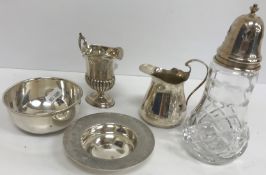 A collection of silver wares to include a bowl of plain form (by Stokes & Ireland Ltd,