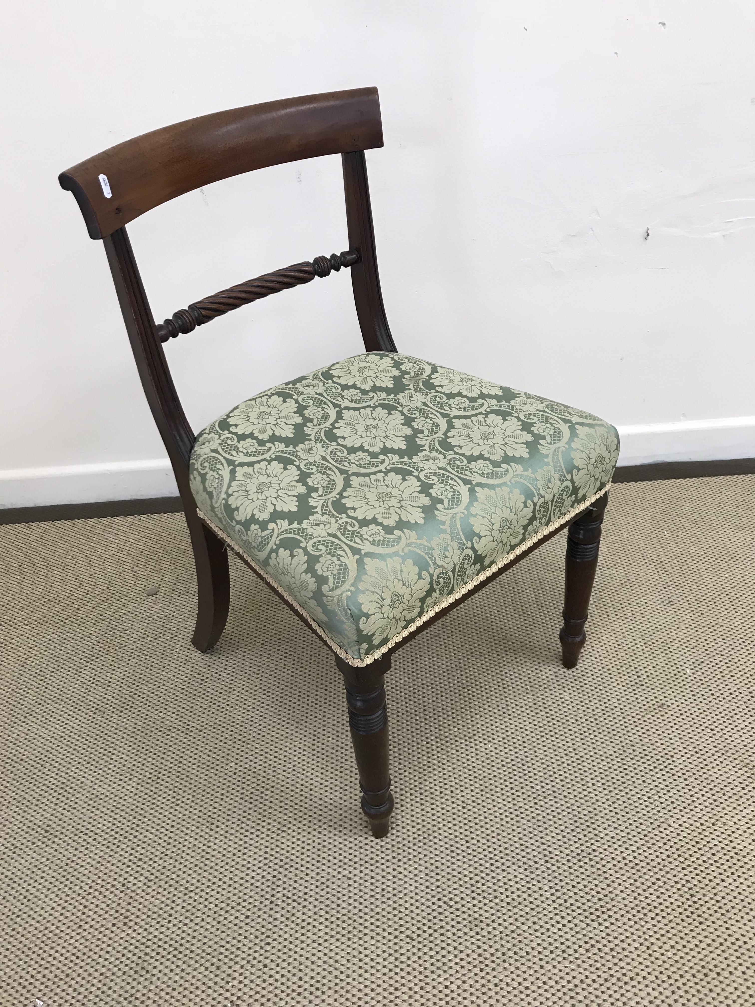 A collection of furniture comprising a Victorian burr walnut duchess dressing table on heavy turned - Image 2 of 4