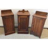 A collection of five various Victorian mahogany pot cupboards of varying styles,