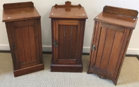 A collection of five various Victorian mahogany pot cupboards of varying styles,