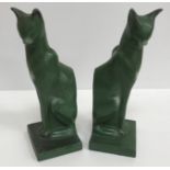 A pair of Chinese carved hardstone "Dog of Fo" statues, 14 cm high,