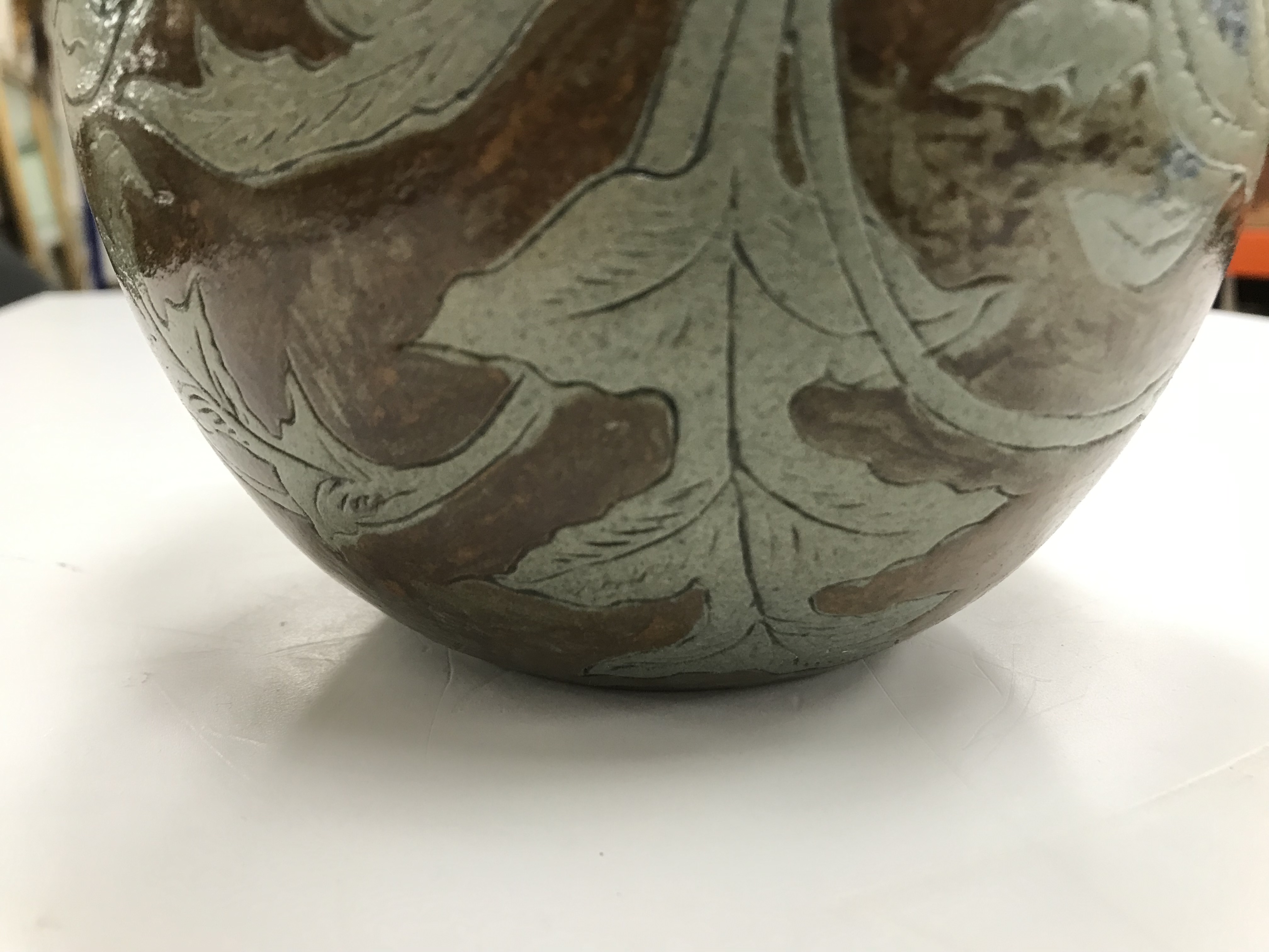 A late 19th Century Martin Brothers pottery vase with foliate decoration, - Image 16 of 24