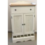 A collection of modern cream painted furniture comprising bookcase,