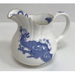 A Royal Worcester blue and white dragon decorated part tea service,