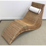 A modern cane work lounger,