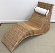 A modern cane work lounger,