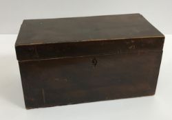A 19th Century mahogany tea caddy of rectangular form,