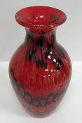 A late 20th Century Barovier & Toso Murano style vase with millefiori style internal decoration in