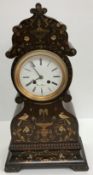 A 19th Century French rosewood and marquetry inlaid mantel clock 47.