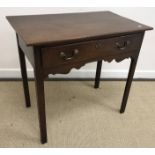 A 19th Century mahogany single drawer side table,