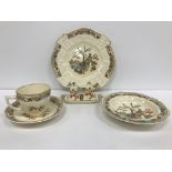 A large collection of Burslem "Coronet" dinner/tea wares including various sized plates,
