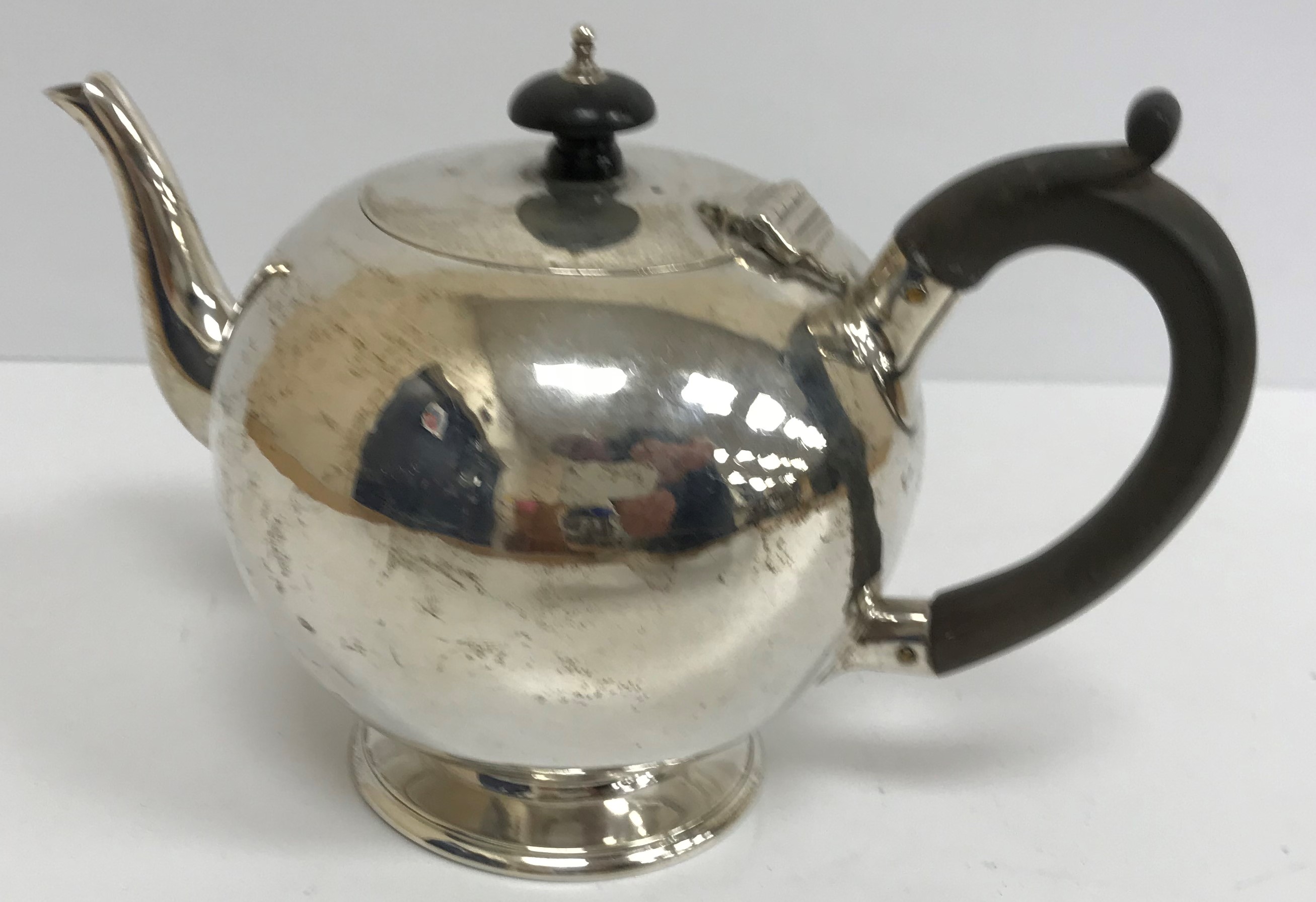 A Victorian silver bullet-shaped teapot with ebonised handle and finial (by Charles Stuart Harris, - Image 2 of 27