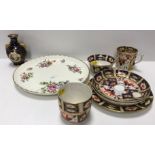 A Royal Crown Derby Japan pattern tea cup, saucer and side plate,