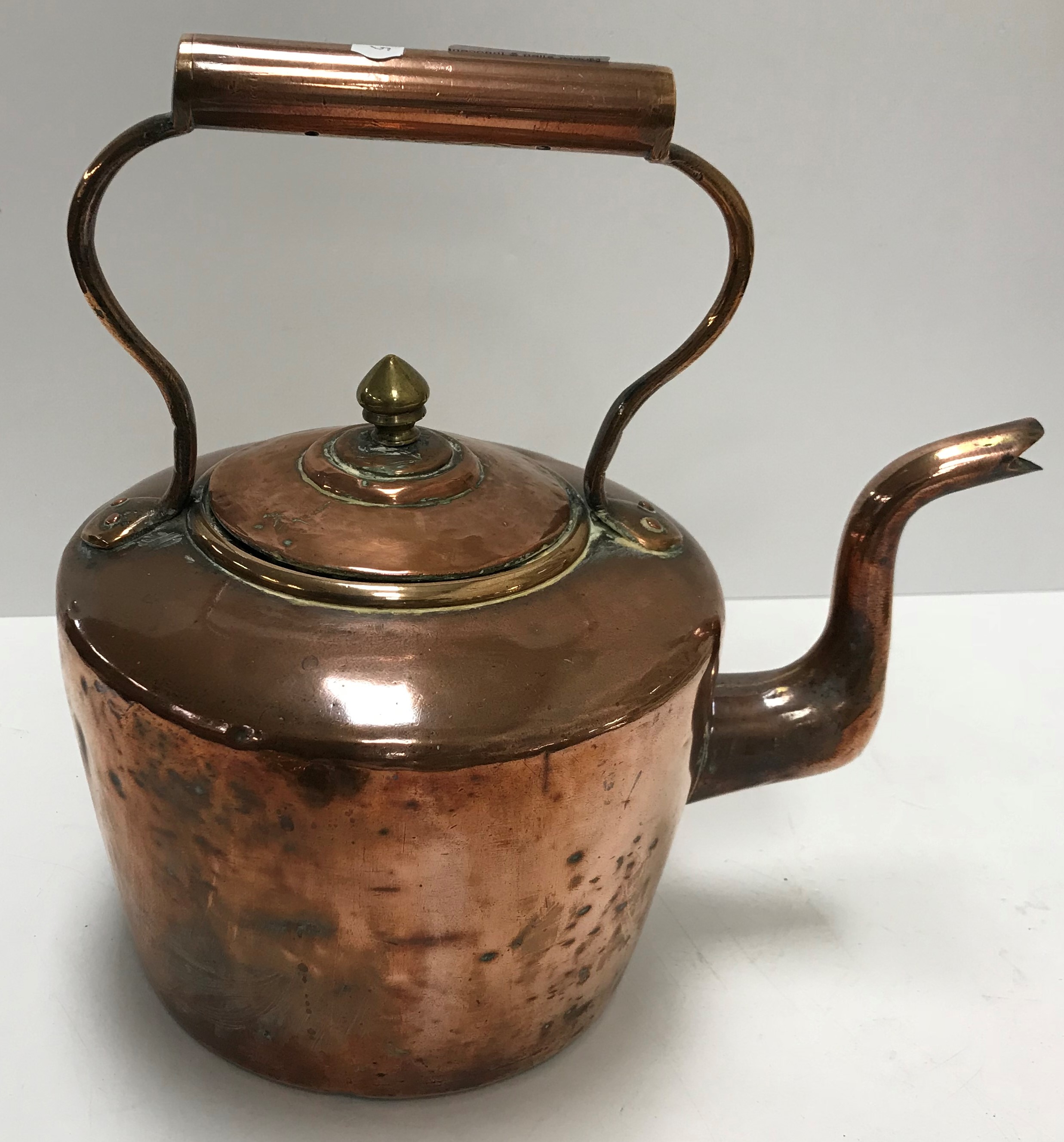 A Victorian copper kettle, a Walker & Hall plated epergne or table centre,