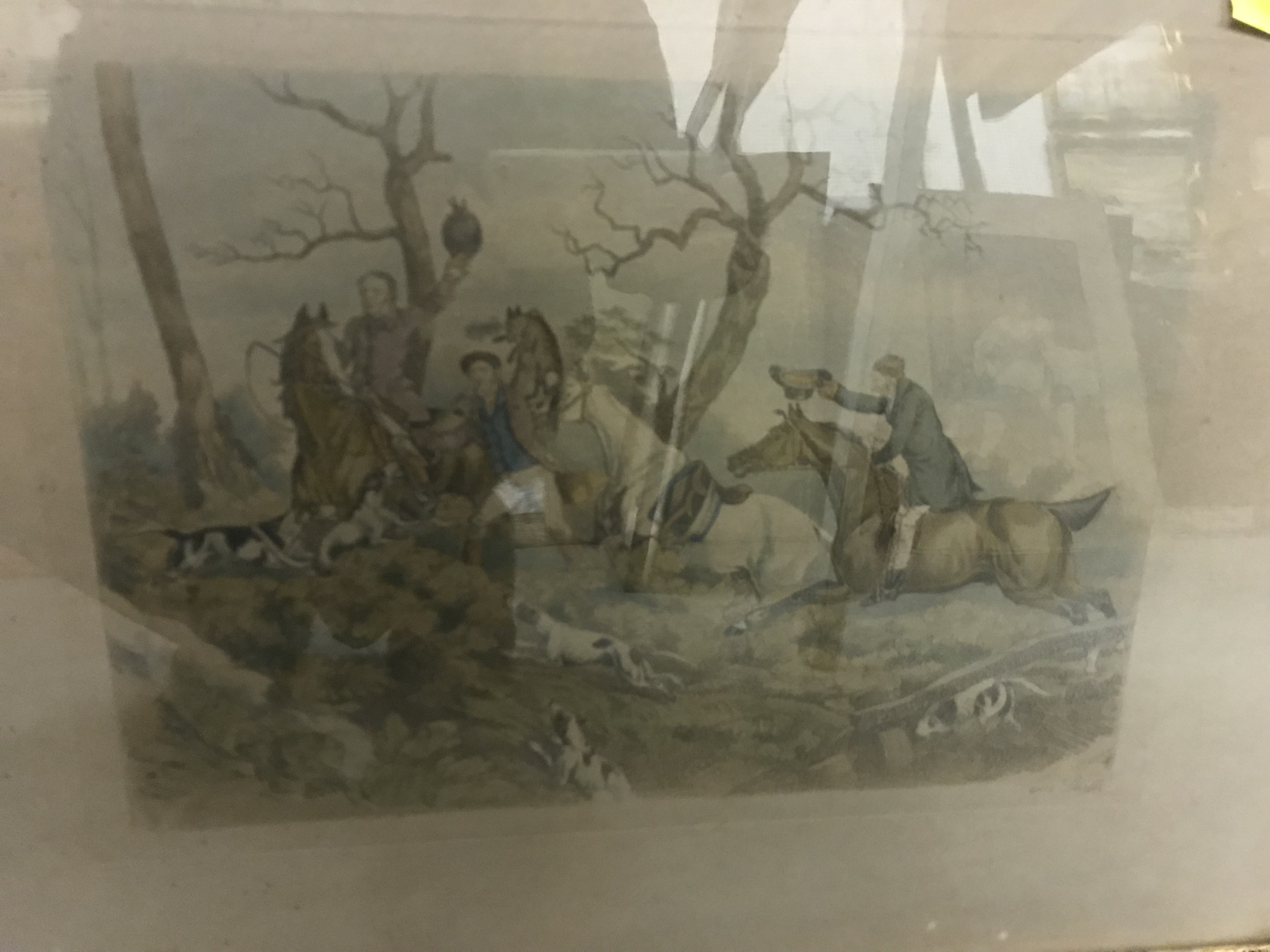 AFTER HENRY ALKEN "Hunting scenes", a set of six coloured engravings, in Hogarth frames, - Bild 6 aus 6