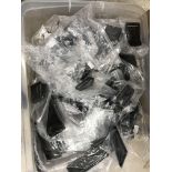 A box containing a large quantity of chunky zips, both closed and open end,
