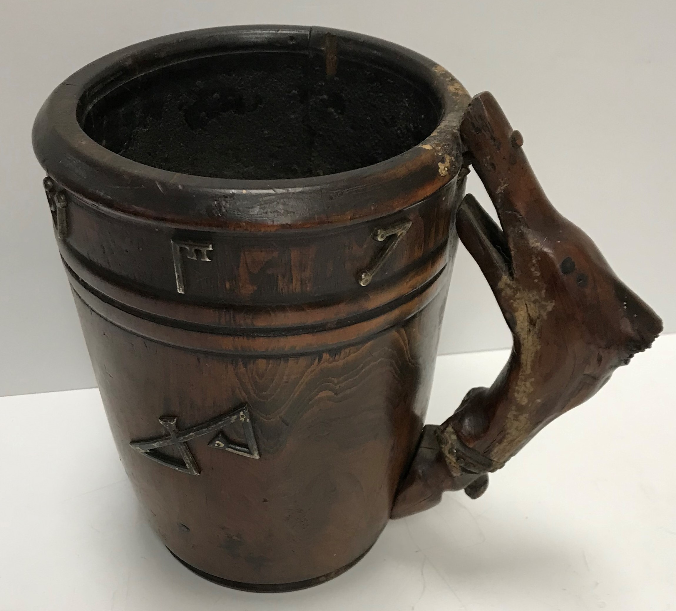 A 19th Century yew wood mug, - Image 2 of 19