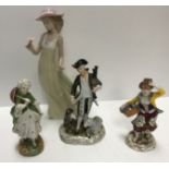 A collection of 22 various, mainly Continental, china figures, including Nao, Rex, Schierholz,