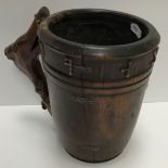 A 19th Century yew wood mug,