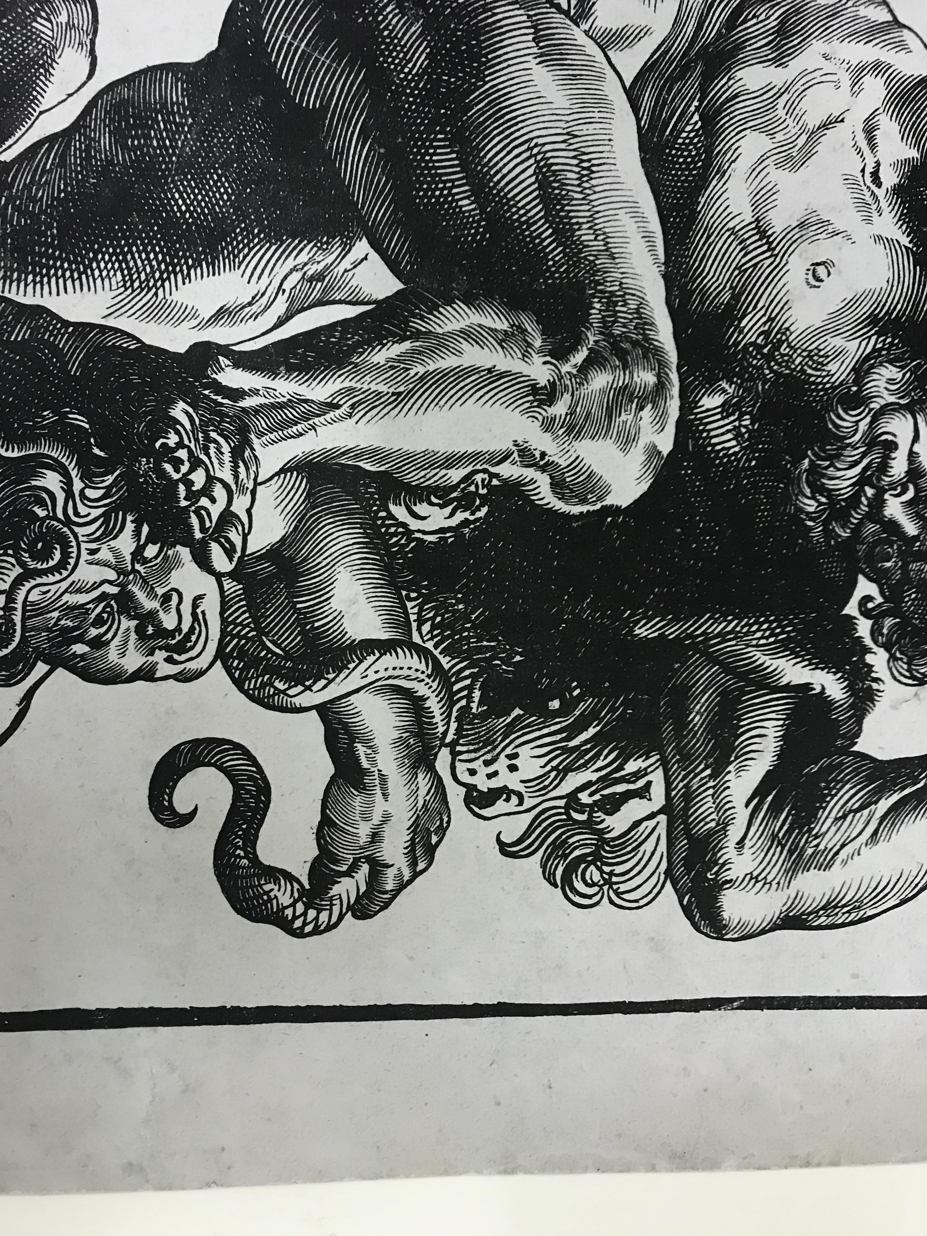 AFTER CHRISTOFFEL "Jegher" and "P P Rubens" "Hercules slaying discord" wood cut print, - Bild 18 aus 35