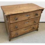 A 19th Century French pine commode,