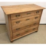 A 19th Century French pine commode,