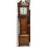 A 19th Century North Country oak cased long case clock,