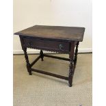 An 18th Century oak side table,